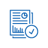 Piktogramm einer Übersichtstafel mit „Check“-Symbol